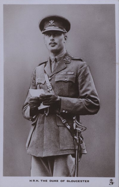 HRH The Duke of Gloucester (s/hvitt bilde) av English Photographer