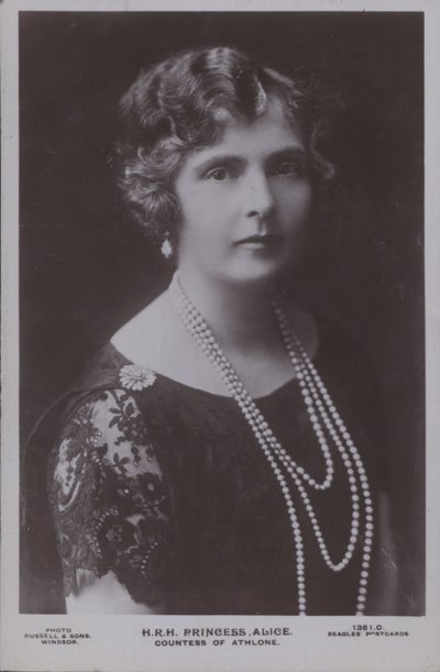 HKH Prinsessen Alice (s/hvitt bilde) av English Photographer