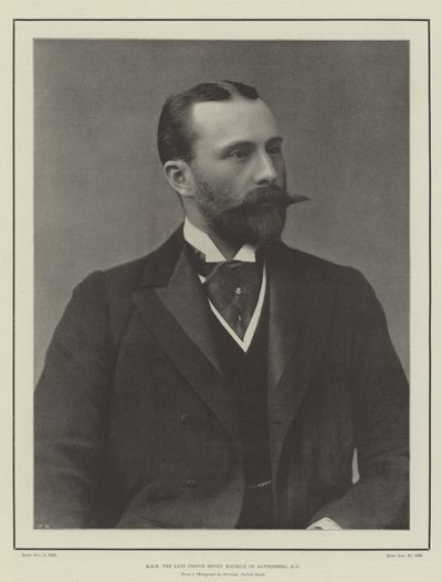 HKH avdøde prins Henry Maurice av Battenberg, KG av English Photographer