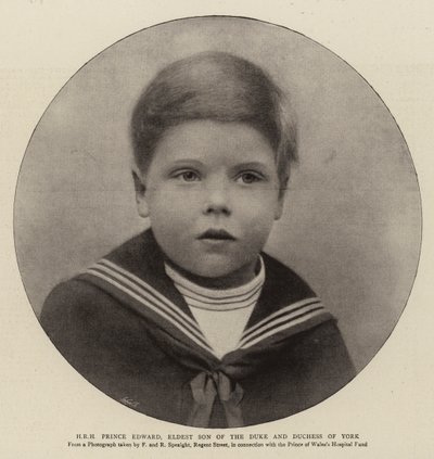 H R H Prins Edward, eldste sønn av hertugen og hertuginnen av York av English Photographer