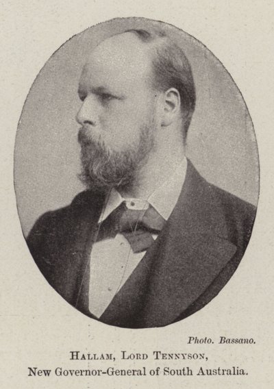 Hallam, Lord Tennyson, ny generalguvernør i Sør-Australia av English Photographer