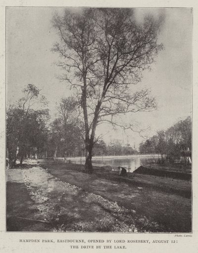 Hampden Park, Eastbourne, åpnet av Lord Rosebery, 12. august, Drive by the Lake av English Photographer