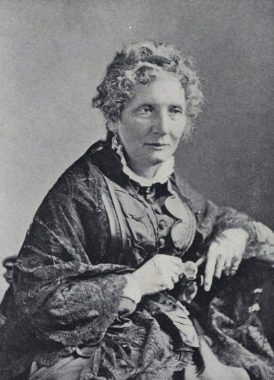 Harriet Beecher Stowe (s/hvitt bilde) av English Photographer