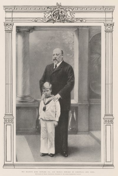 Hans Majestet kong Edward VII og prins Edward av Cornwall og York av English Photographer