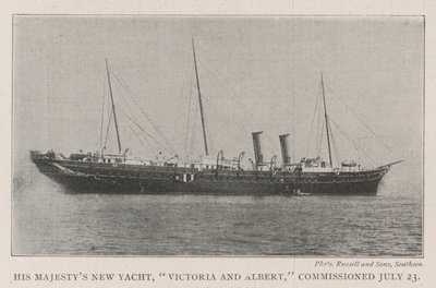 Hans Majestys New Yacht, Victoria og Albert, ble tatt i bruk 23. juli av English Photographer