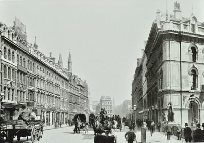 Holborn Viaduct, ser østover, City of London, 1875 av English Photographer