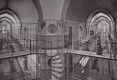 Holloway Gaol, interiørutsikt av English Photographer