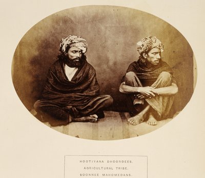 Hootiyana Dhoondees, Agricultural Tribe, Soonnee Mahomedans, Mooltan, fra The People of India, av J. Forbes Watson, utgitt 1868 (albumtrykk) av English Photographer