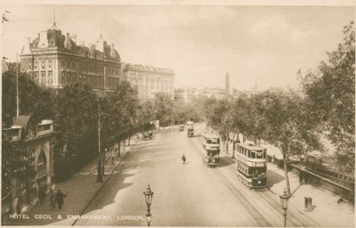 Hotel Cecil og Embankment, London av English Photographer