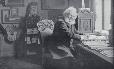 Ibsen i sin studie (s/hvitt foto) av English Photographer