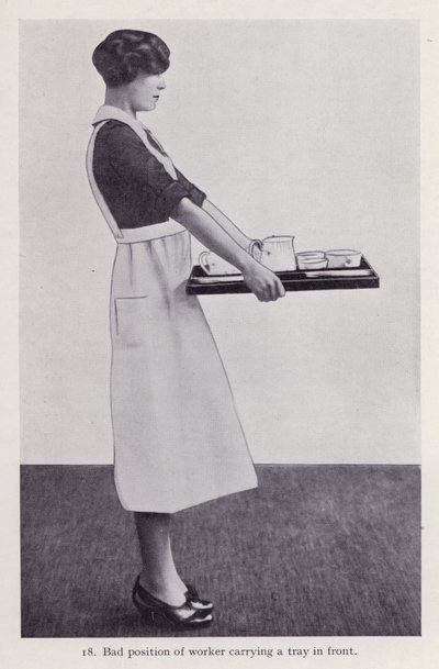 Illustrasjon for Posture in Housework (s/hv-bilde) av English Photographer