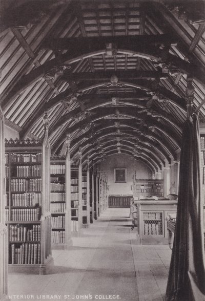 Interiørbibliotek St Johns College av English Photographer