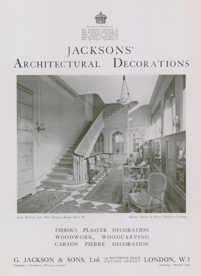 Jacksons arkitektoniske dekorasjoner av English Photographer