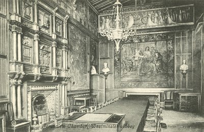 Jerusalem Chamber, Westminster Abbey (s/hvitt bilde) av English Photographer