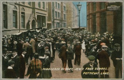 Jews Free School, Middlesex Street, Petticoat Lane, London av English Photographer