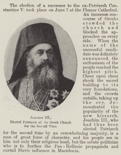 Joachim III, valgt til patriark av den greske kirken for andre gang av English Photographer