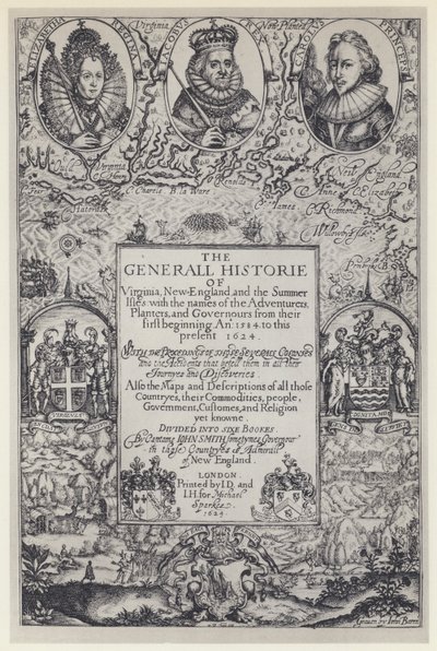 John Smith, The Generall Historie of Virginia, J Dawson for M Sparkes 1624 (s/hv-foto) av English Photographer
