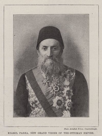 Kiamil Pasha, den nye storvesiren fra det osmanske riket av English Photographer