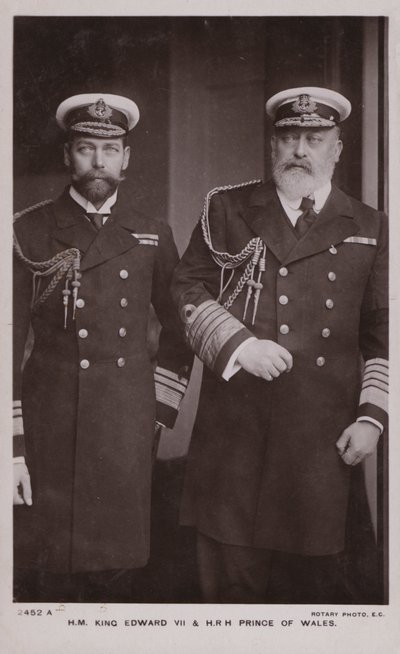 Kong Edward VII, Kong George V (s/h-bilde) av English Photographer