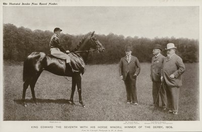 Kong Edward VII med hesten Minoru, vinner av Derby av English Photographer