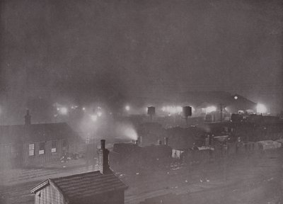 Kings Cross Goods Yard om natten av English Photographer