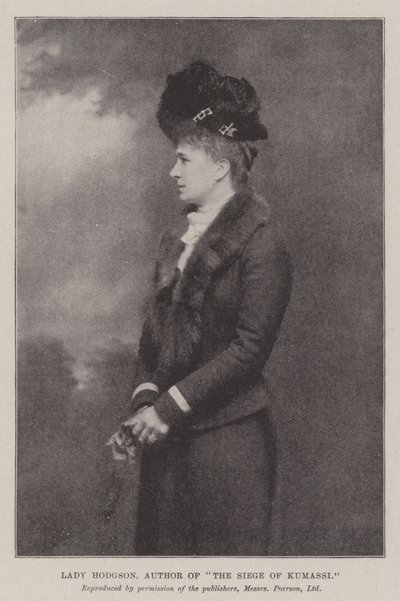 Lady Hodgson, forfatter av The Siege of Kumassi av English Photographer