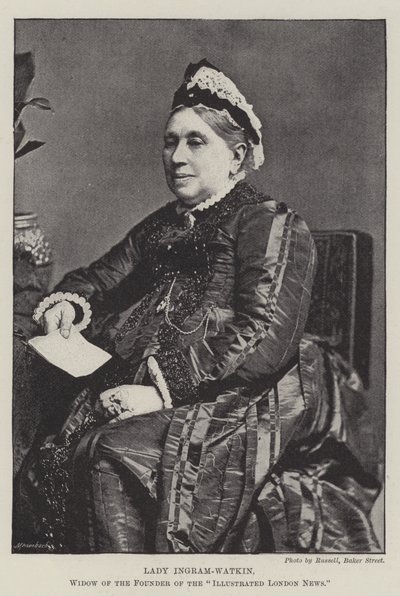 Lady Ingram-Watkin, enke etter grunnleggeren av Illustrated London News av English Photographer