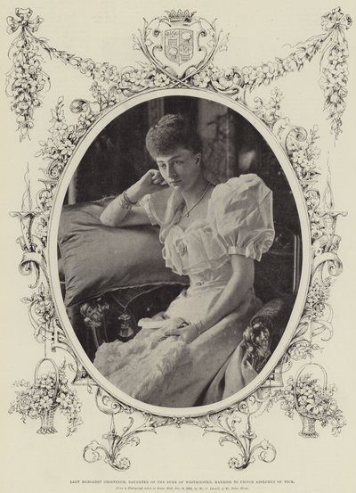 Lady Margaret Grosvenor, datter av hertugen av Westminster, gift med prins Adolphus av Teck av English Photographer