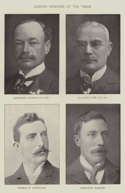Ledende medlemmer av dagligvarehandelen (s/hvitt bilde) av English Photographer