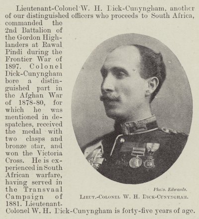Oberstløytnant W H Dick-Cunyngham av English Photographer