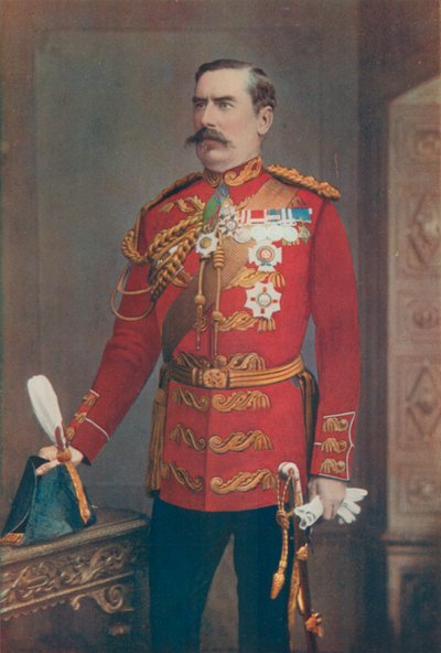 Generalløytnant Sir Baker Creed Russel. Kommanderende Sør-distrikt av English Photographer