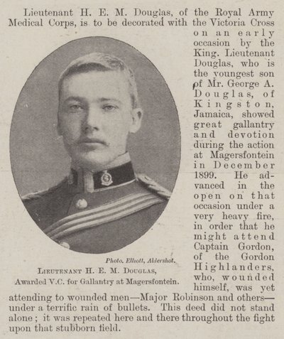 Løytnant H E M Douglas, tildelt VC for tapperhet på Magersfontein av English Photographer