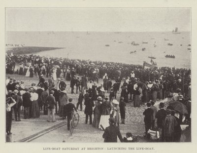 Life-Boat Saturday i Brighton, lanserer Life-Boat av English Photographer