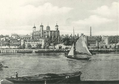London Tower fra Themsen av English Photographer