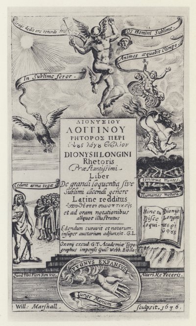 Longinus, GT for G Webb, Oxford 1636 (s/hvitt-bilde) av English Photographer