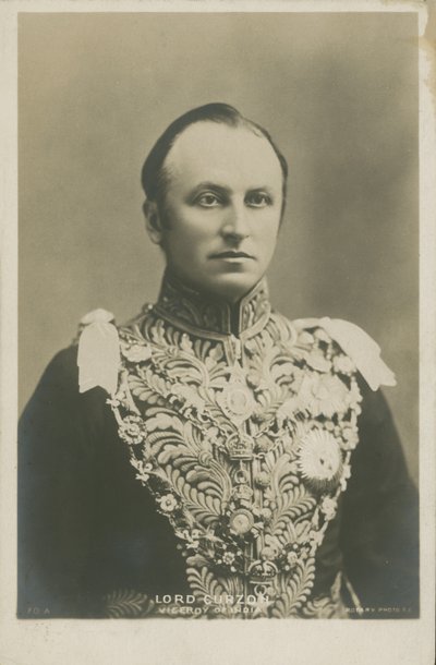 Lord Curzon, visekonge av India (s/hvitt bilde) av English Photographer