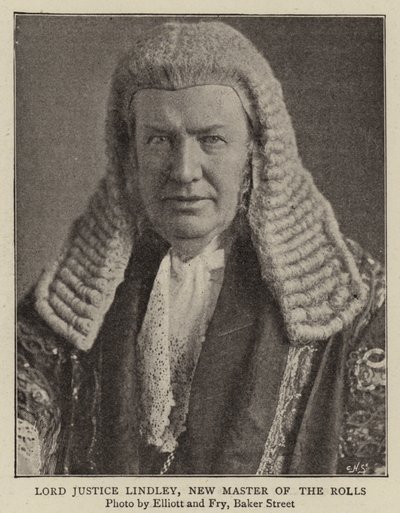 Lord Justice Lindley, New Master of the Rolls av English Photographer
