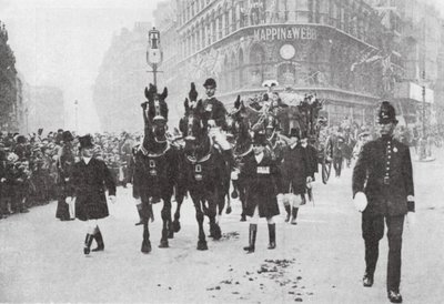 Lord Mayor#39;s Show, London (s/hvitt bilde) av English Photographer