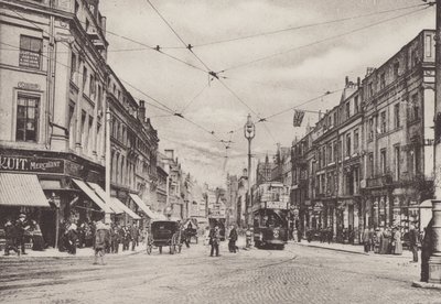 Lord Street, Liverpool (s/hvitt bilde) av English Photographer
