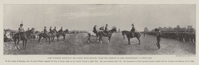 Lord Wolseley inspiserer London Rifle Brigade, under kommando av Lord Cholmondeley, i Hyde Park av English Photographer