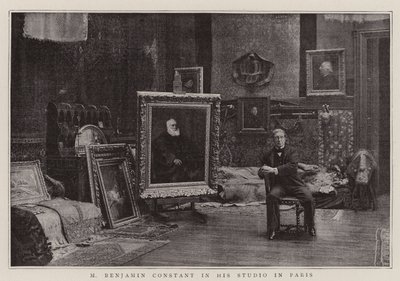 M Benjamin Constant i sitt studio i Paris av English Photographer