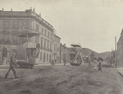 Macquarie Street, ser fra katedralen, Hobart av English Photographer