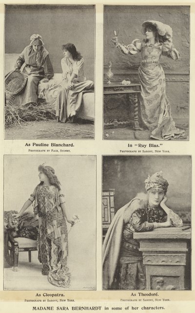Madame Sara Bernhardt i noen av karakterene hennes av English Photographer