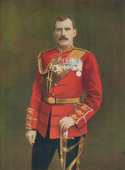 Generalmajor Hector A. MacDonald. Kommanderer den tredje (Highland) Brigade med Lord Methuen av English Photographer