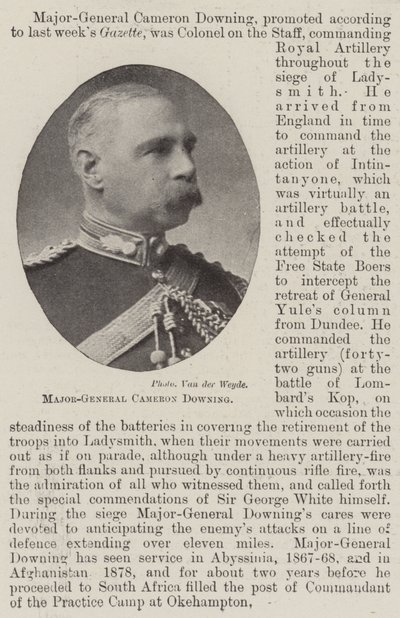Generalmajor Cameron Downing av English Photographer