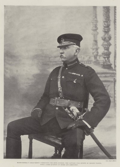 Generalmajor T Kelly-Kenny (kommanderende sjette divisjon), som fanget over sytti Cronjes-vogner, med en stor mengde butikker og ammunisjon av English Photographer