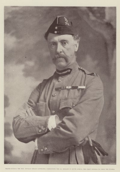 Generalmajor den ærede Neville Gerald Lyttelton, kommanderte den fjerde brigaden i Sør-Afrika, den første generalen som krysset Tugela av English Photographer