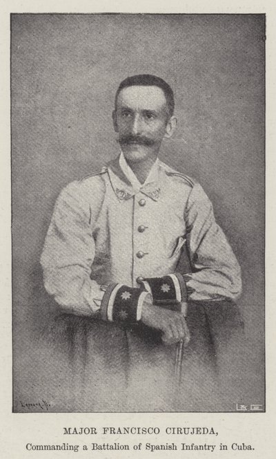 Major Francisco Cirujeda, kommanderte en bataljon av spansk infanteri på Cuba av English Photographer