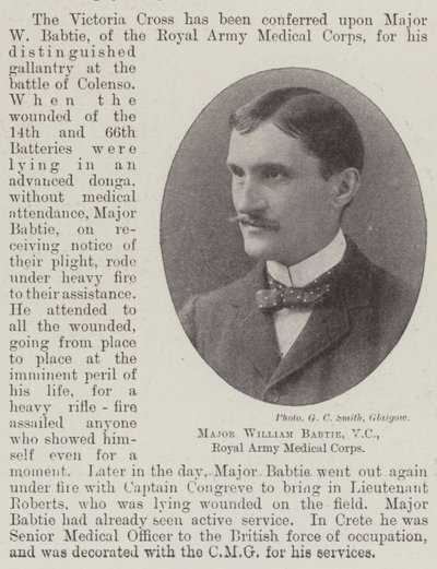 Major William Babtie, VC, Royal Army Medical Corps av English Photographer