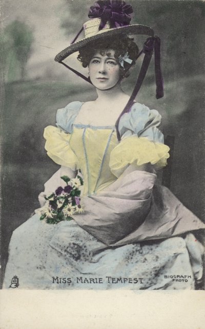 Marie Tempest , engelsk sanger og skuespillerinne (farget bilde) av English Photographer